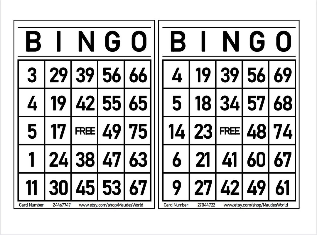 free printable number bingo cards 1 50