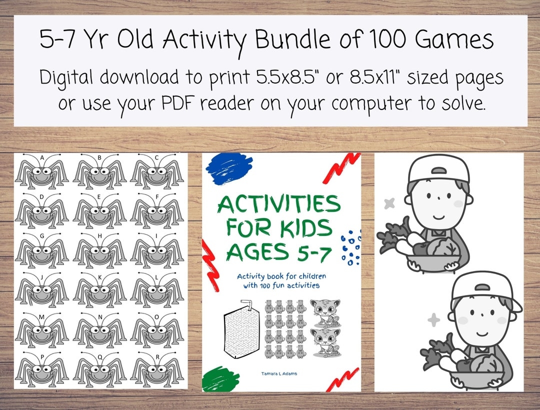 100 Printable Activities Kids Age 5 7 Coloring Hidden Image Math 