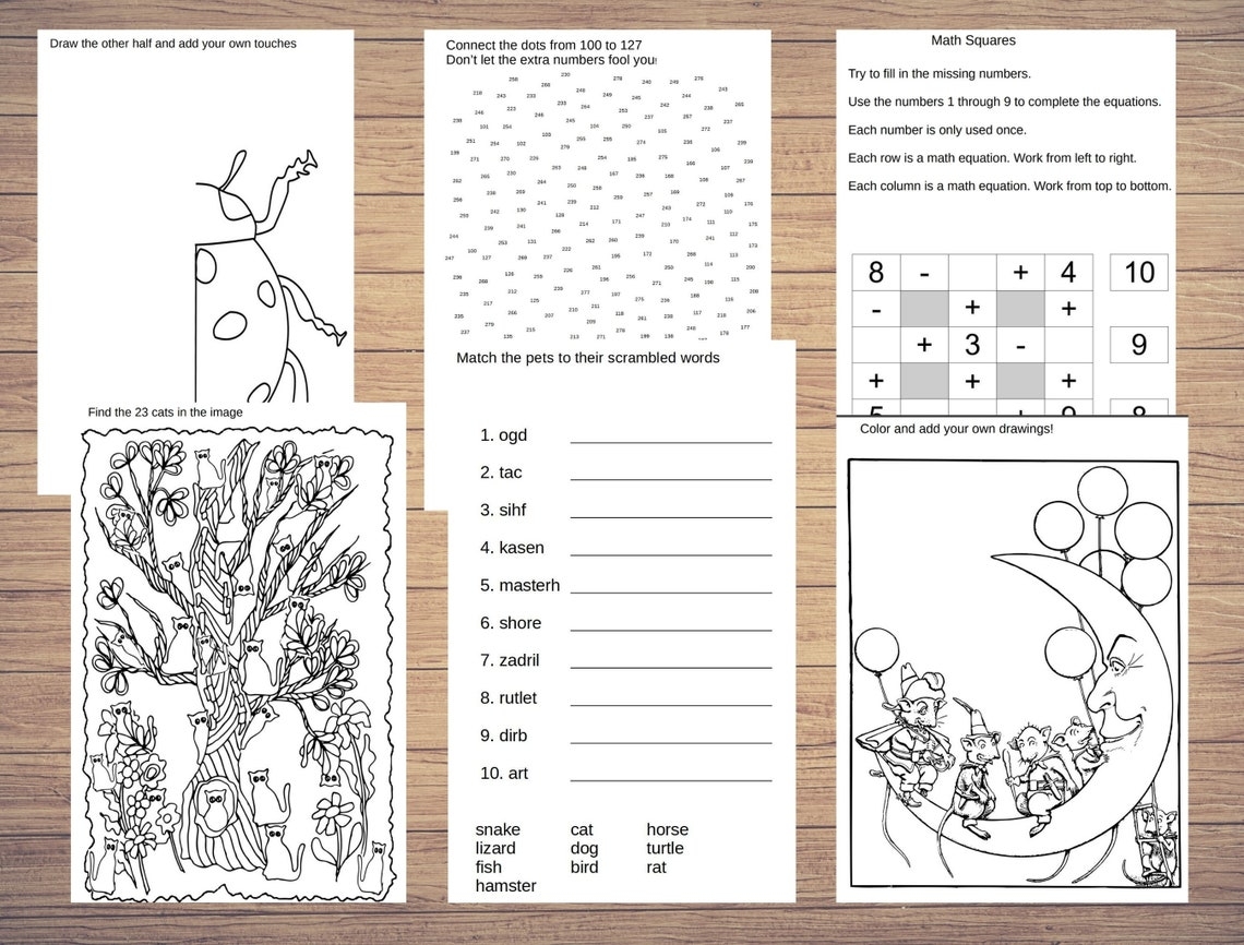 printable activities for kids age 4