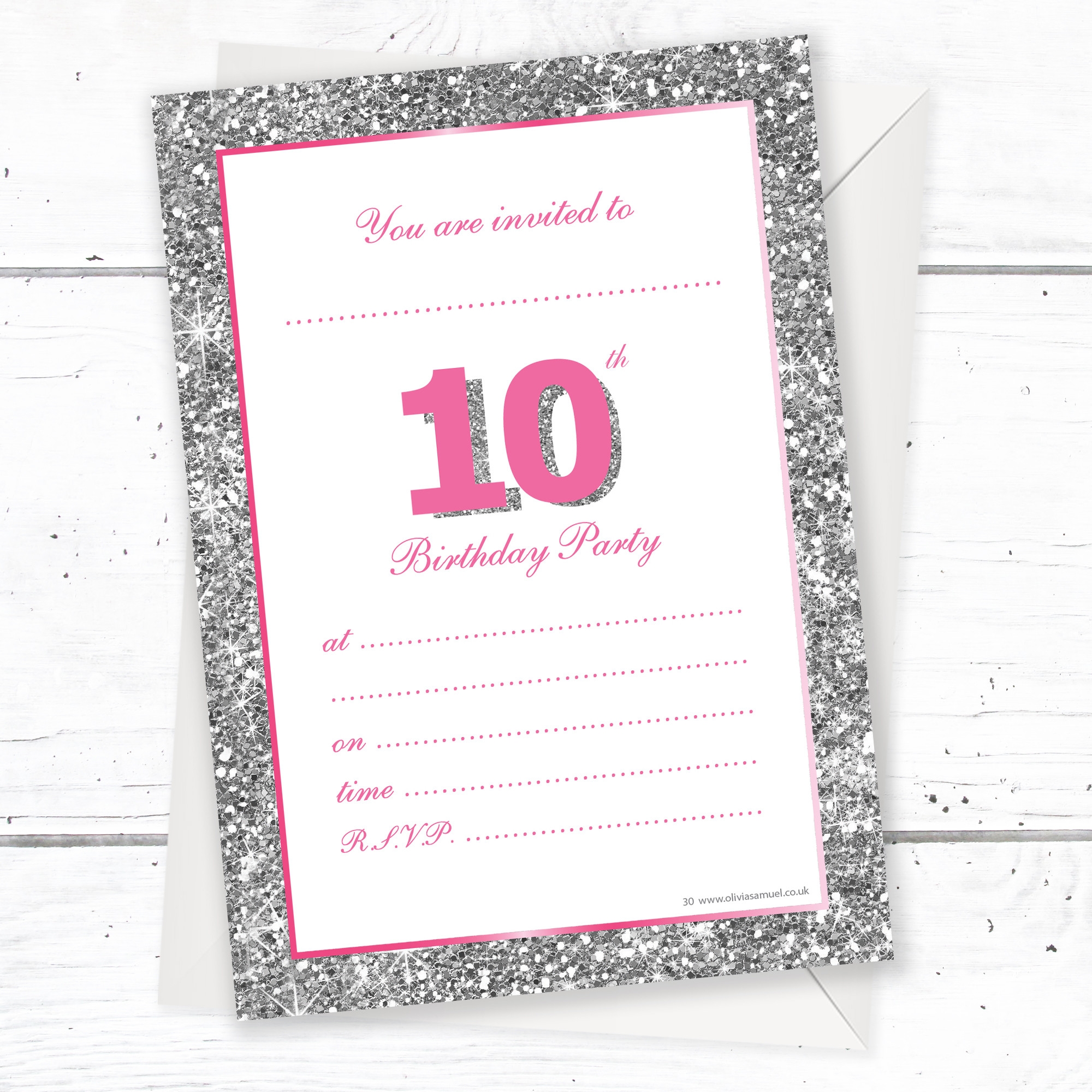 10th birthday invitation templates free