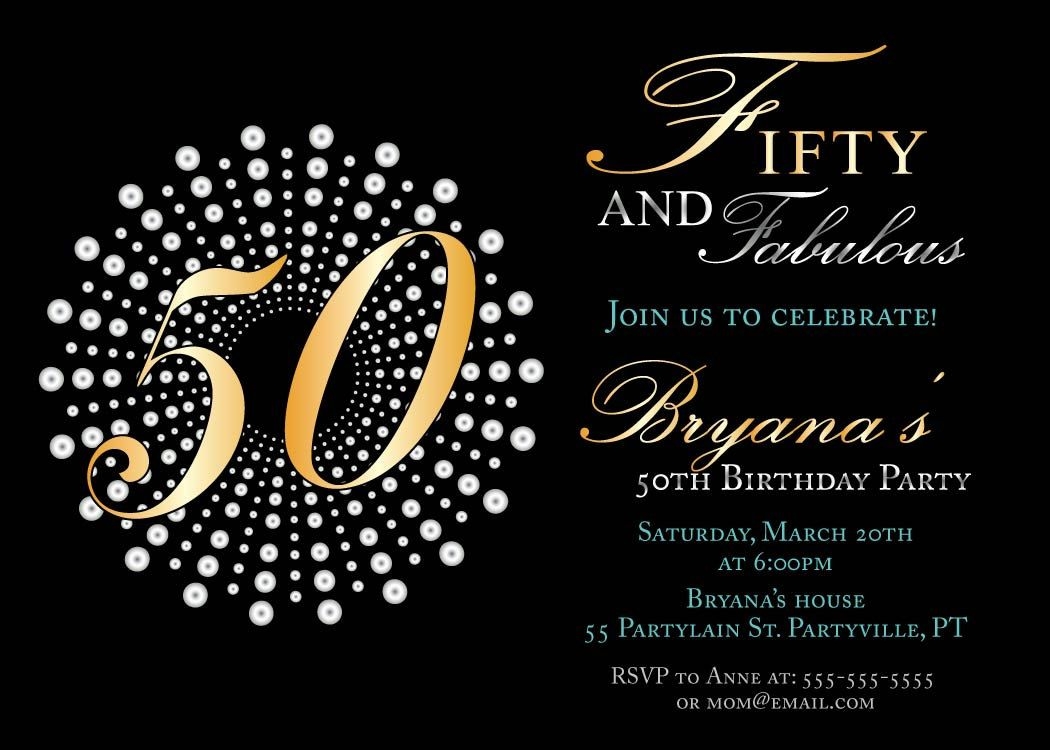 11 Engaging A 50th Birthday Invitations Free Templates Like That
