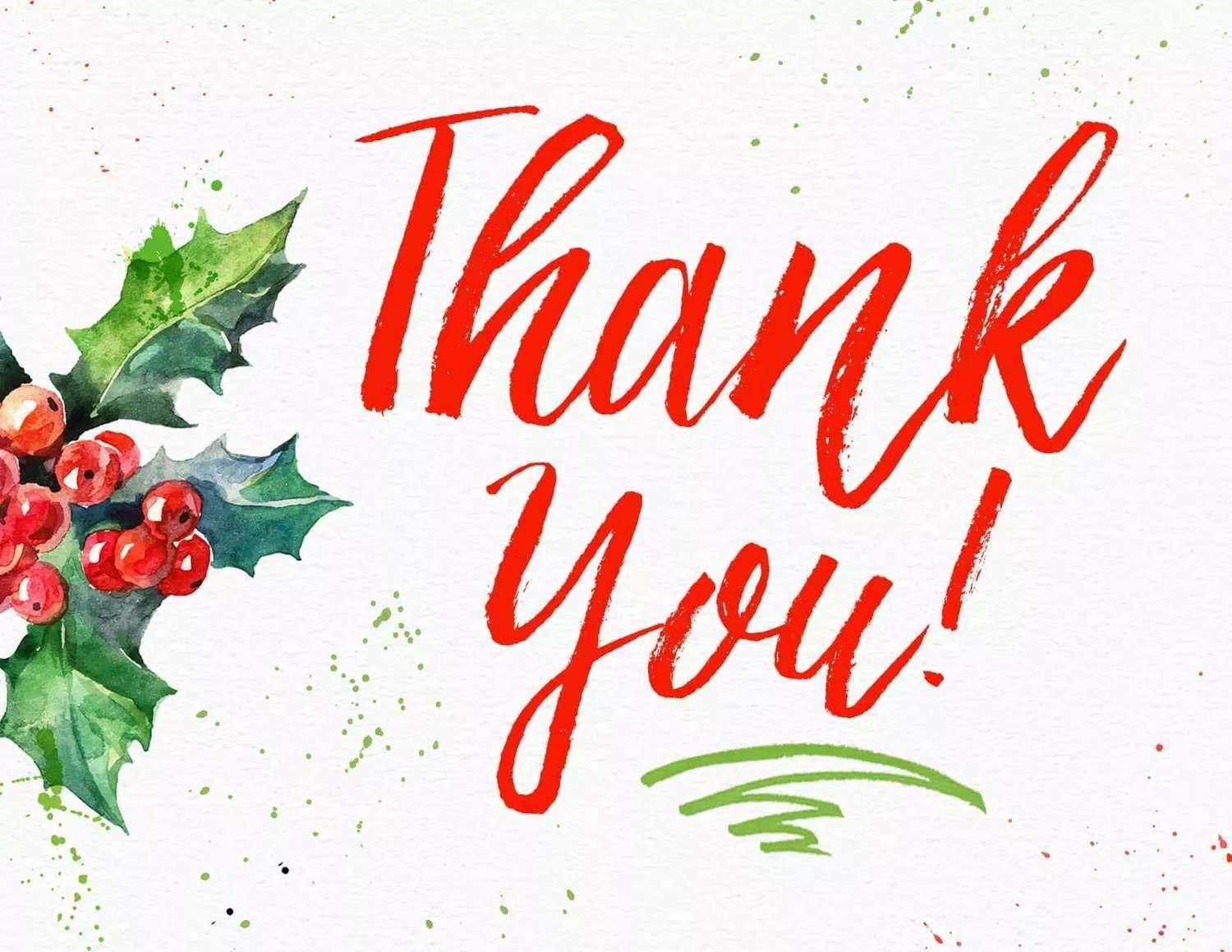 11 Free Printable Christmas Thank You Cards