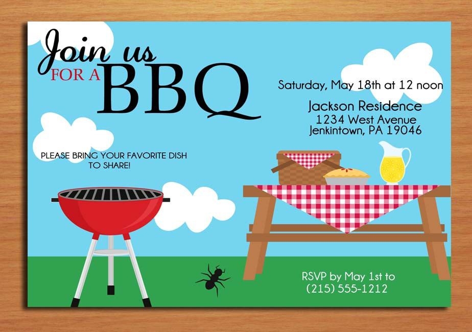 12 BBQ Invitation Templates PSD Word AI