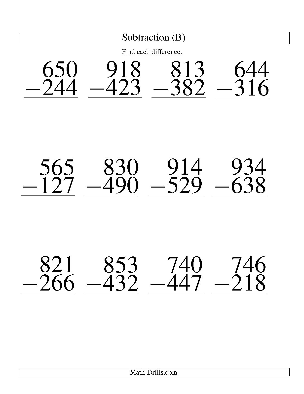 print math worksheets