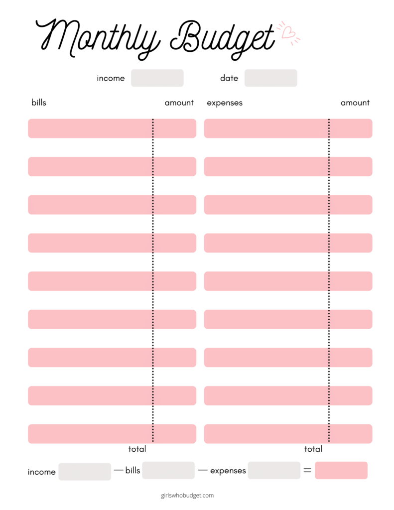 13 Gorgeous Free Printable Budget Templates To Rock Your Family 
