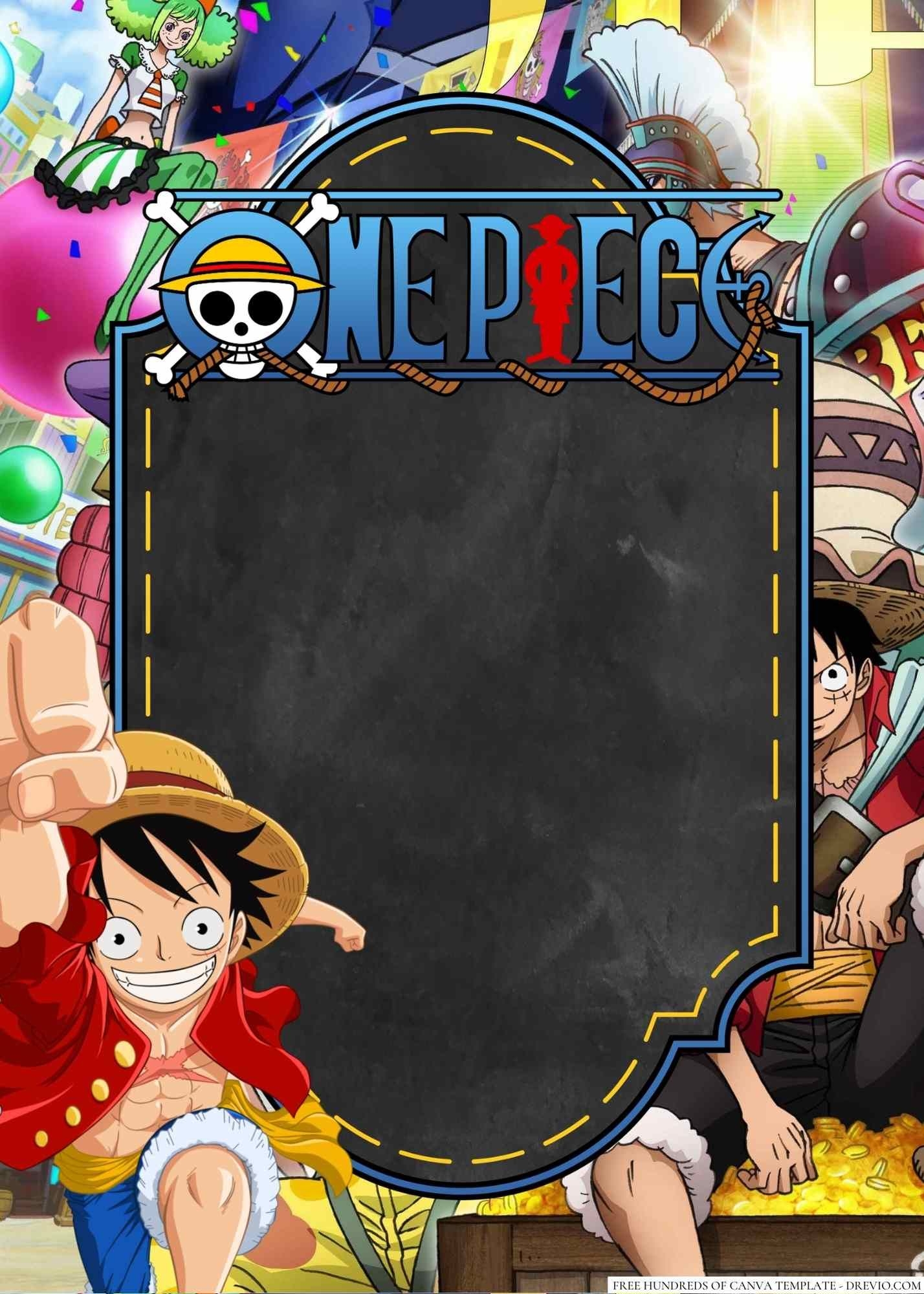14 One Piece Canva Birthday Invitation Templates One Piece Birthdays 