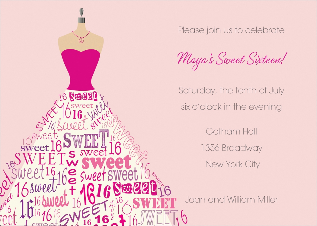 16th Birthday Party Invitations Templates Free BirthdayBuzz