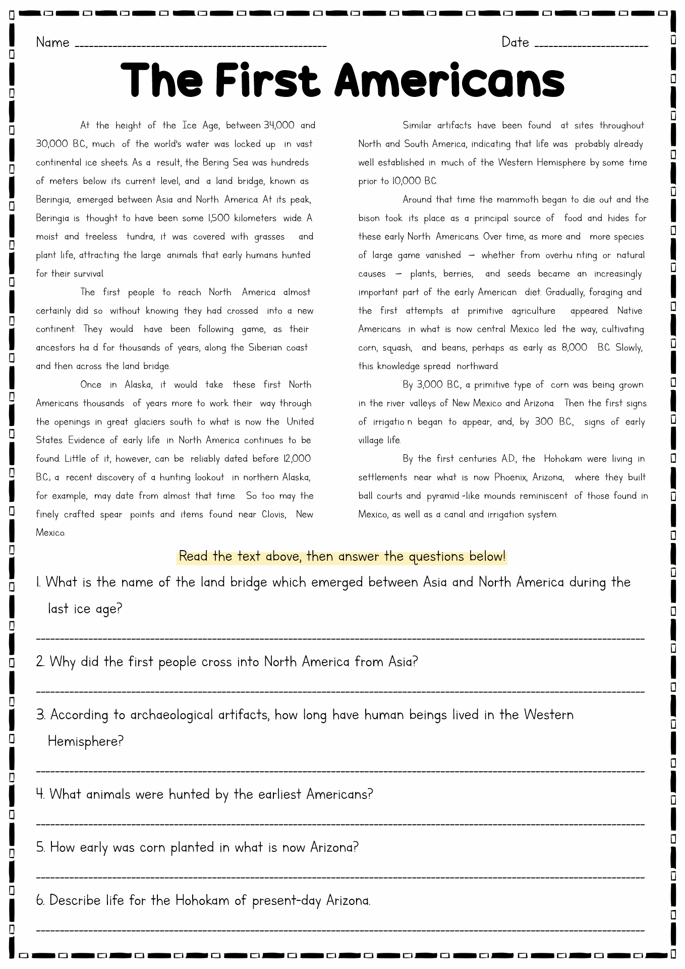 17 U S History Worksheets Free PDF At Worksheeto Worksheets 