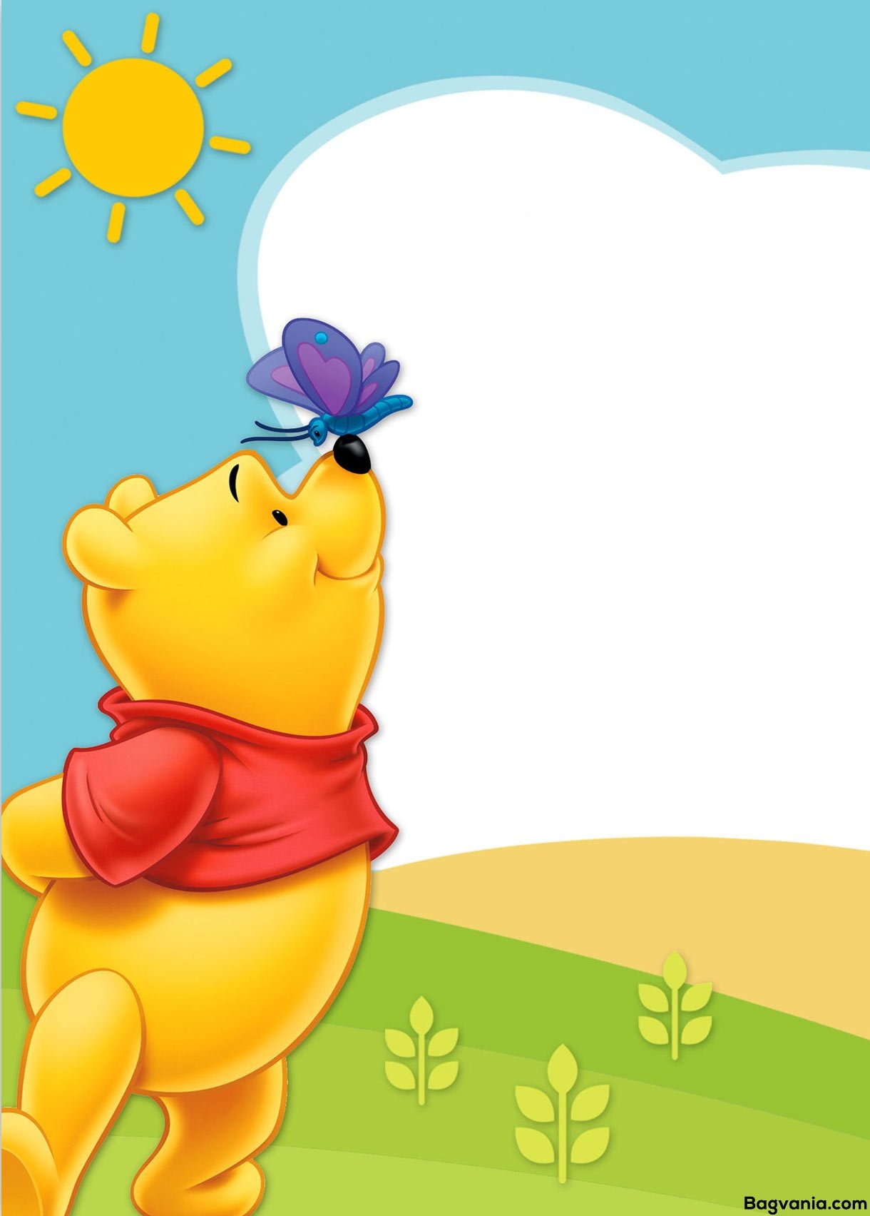 pooh invitation template