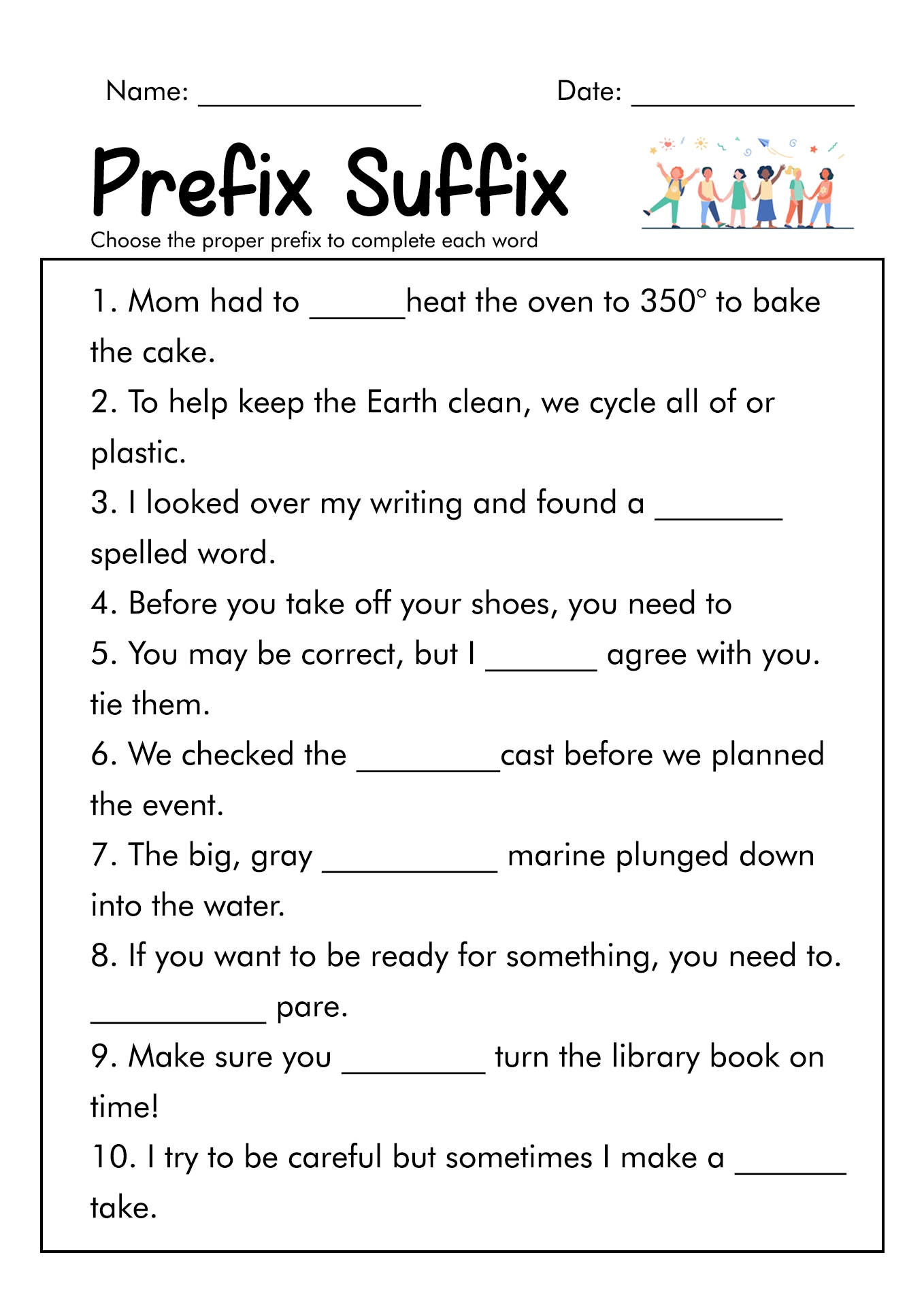 19 Free Printable Prefix Worksheets 4th Grade Free PDF At 