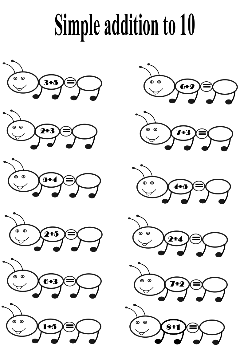 math worksheet for 1st grade