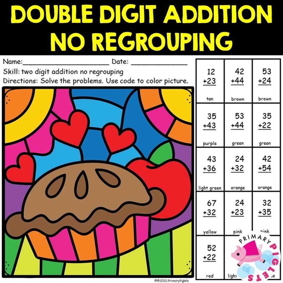 double digit addition worksheets