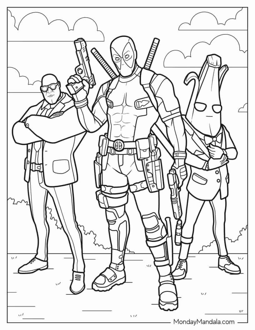 20 Deadpool Coloring Pages Free PDF Printables Coloring Pages