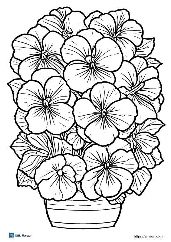 20 Free Printable Plant Coloring Pages ESL Vault