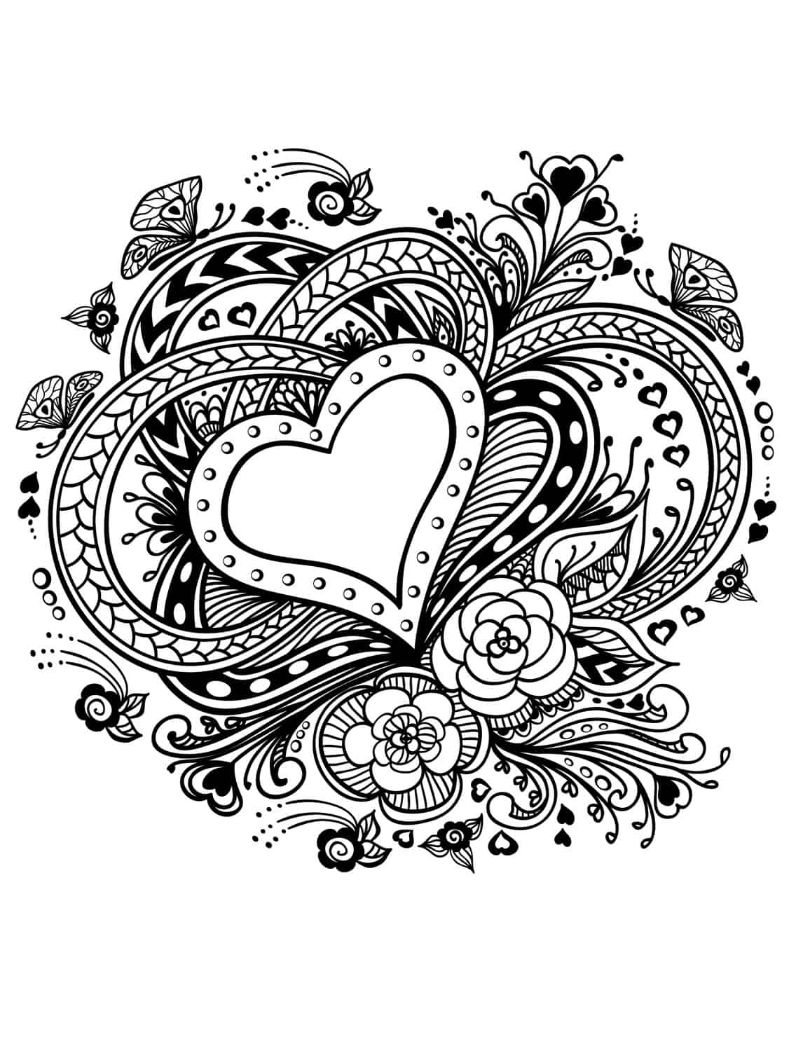 20 Free Printable Valentines Adult Coloring Pages Nerdy Mamma