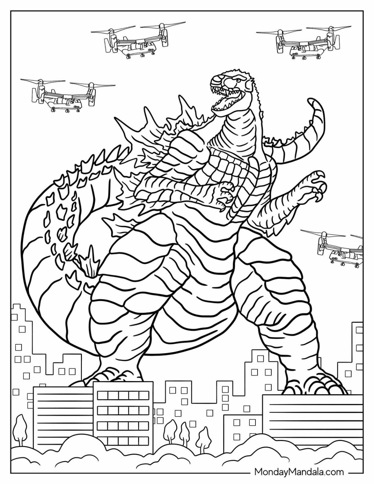 Godzilla Color Pages