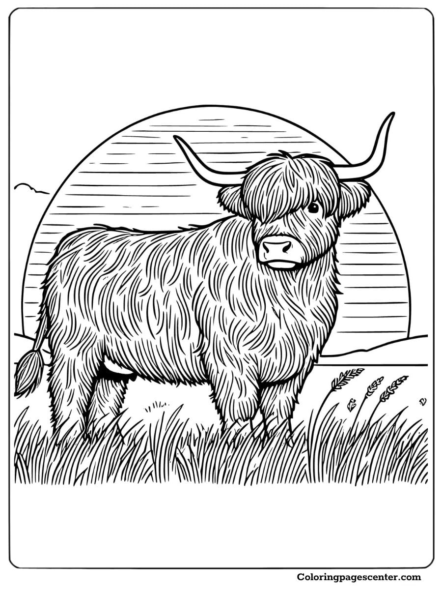 20 Highland Cow Coloring Pages Free Printable PDFs