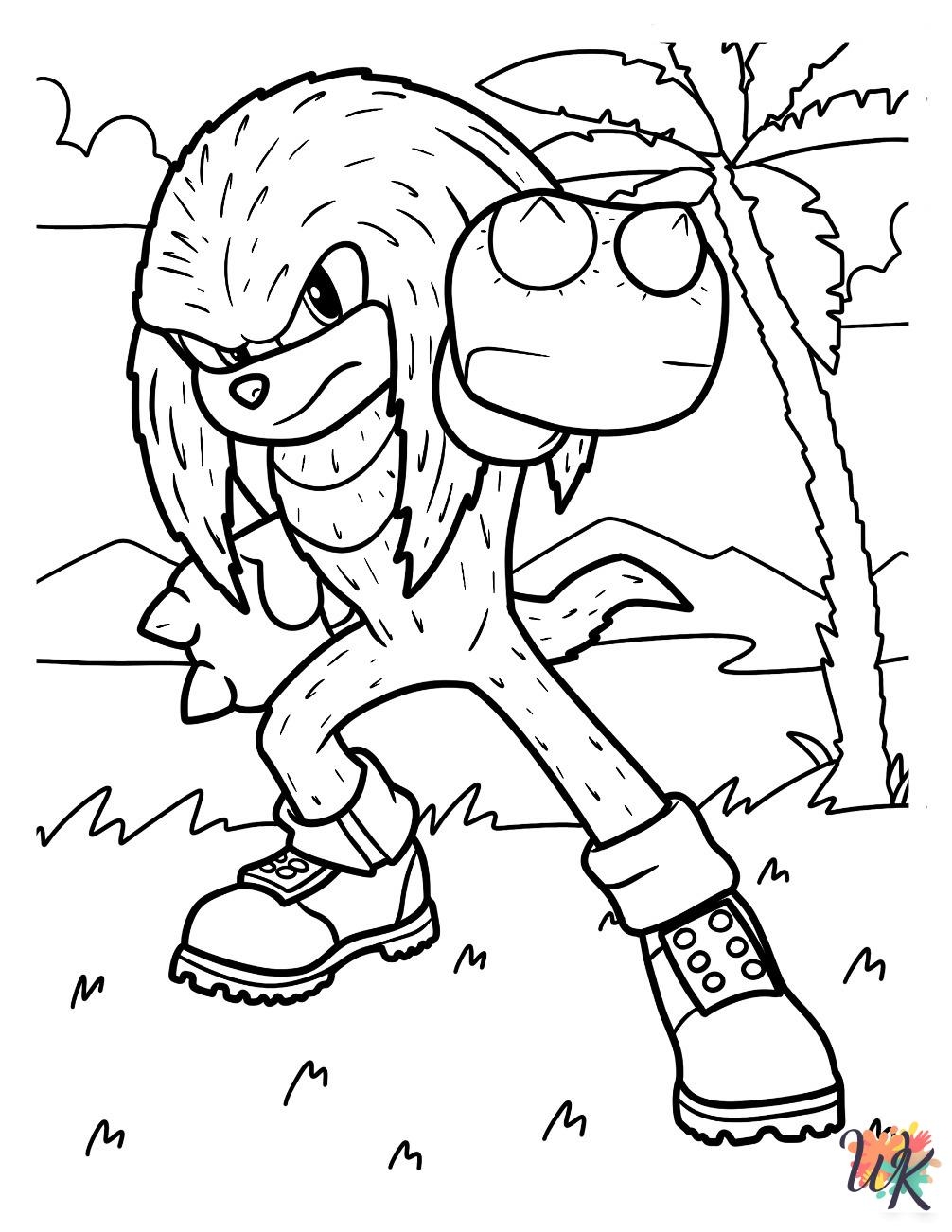 20 Knuckles Coloring Pages For Kids ColoringPagesWK