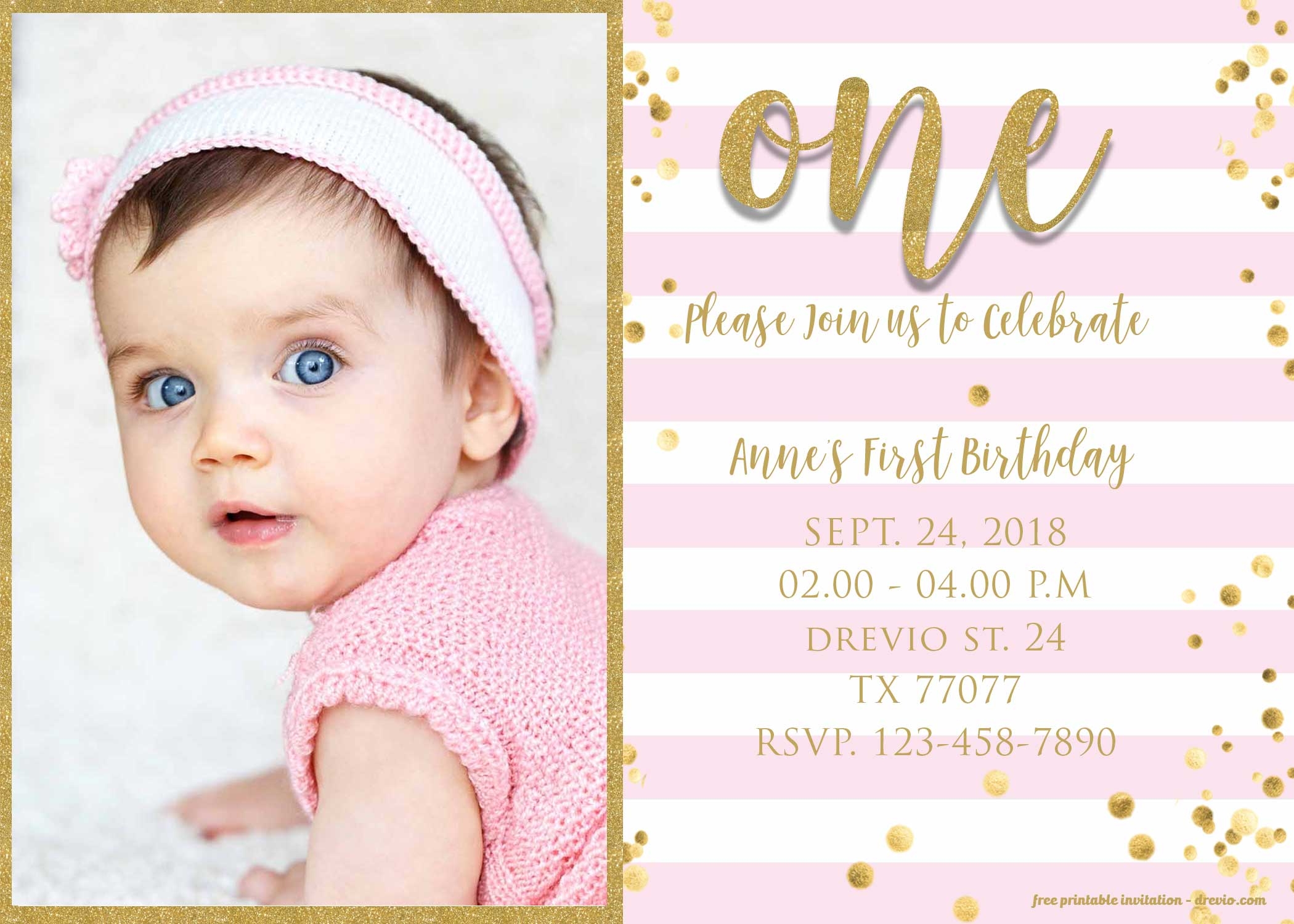 20 One Year Old Birthday Invitations Pics Invitation Template Blog