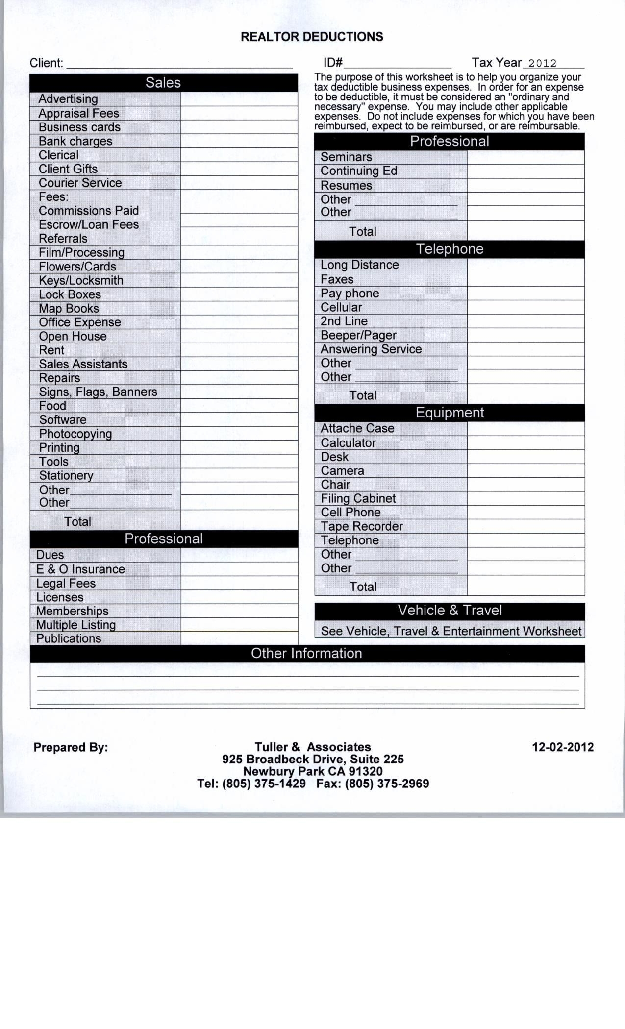 2016 Self Employment Tax And Deduction Worksheet Db excel