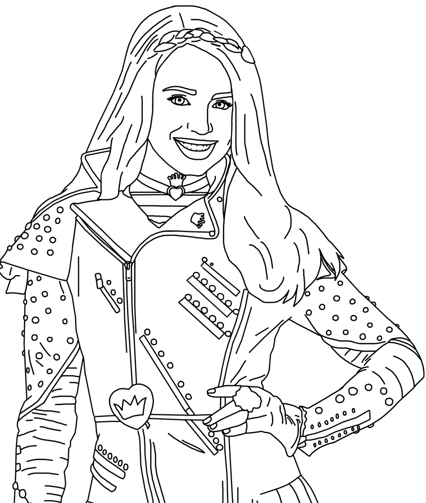 21 Disney Descendants Coloring Pages Printable Retriever Owner Knows