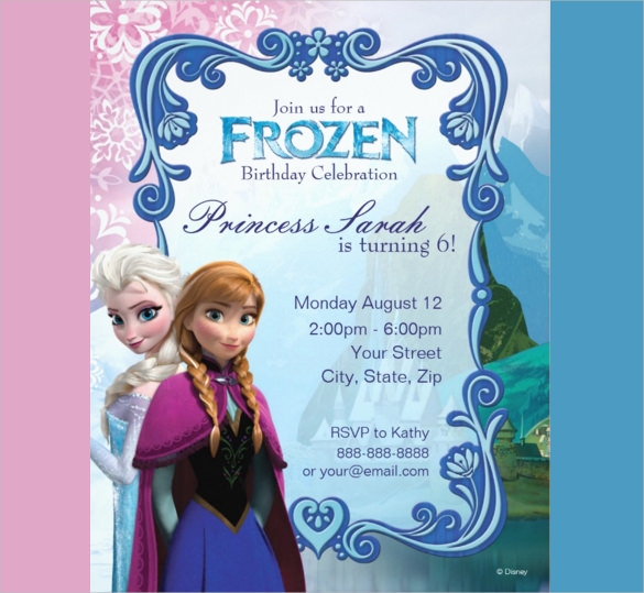 21 Frozen Birthday Invitation Templates PSD AI Vector EPS