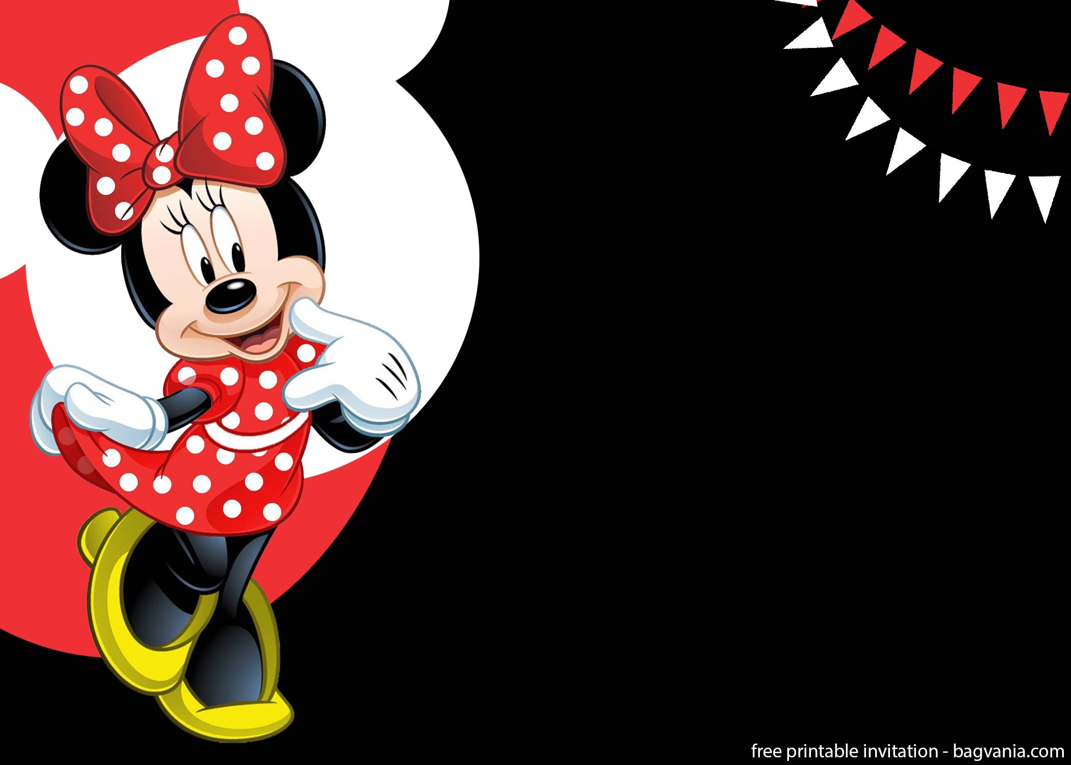 minnie invitation template