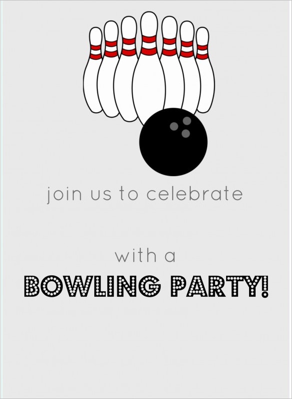 bowling invitation template