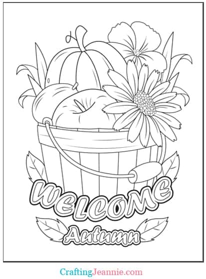 25 Fall Autumn Coloring Pages FREE Printable 
