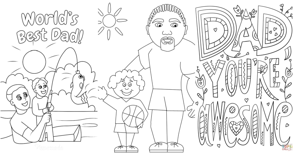 25 Free Father 39 s Day Coloring Pages For Kids And Adults