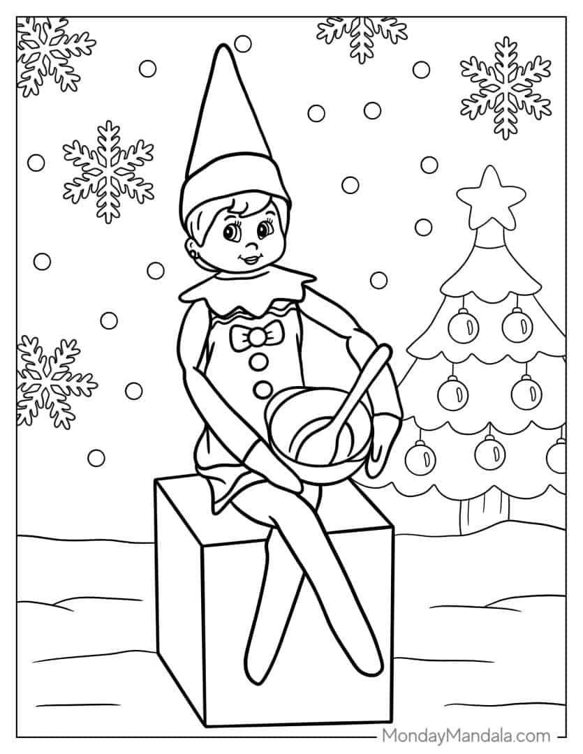 26 Elf On The Shelf Coloring Pages Free PDF Printables 