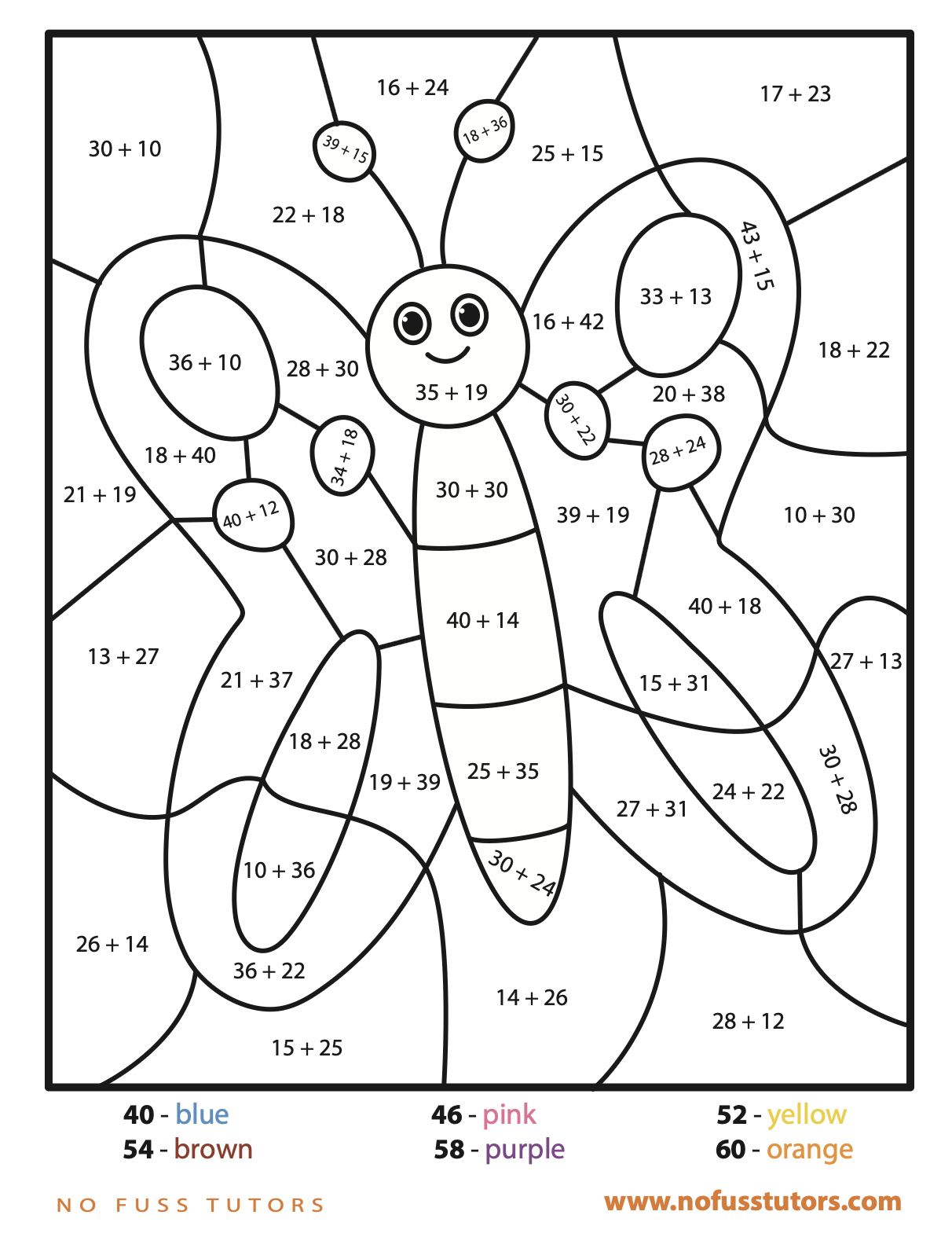 2nd Grade Math Worksheets Best Coloring Pages For Kids Math Addition 