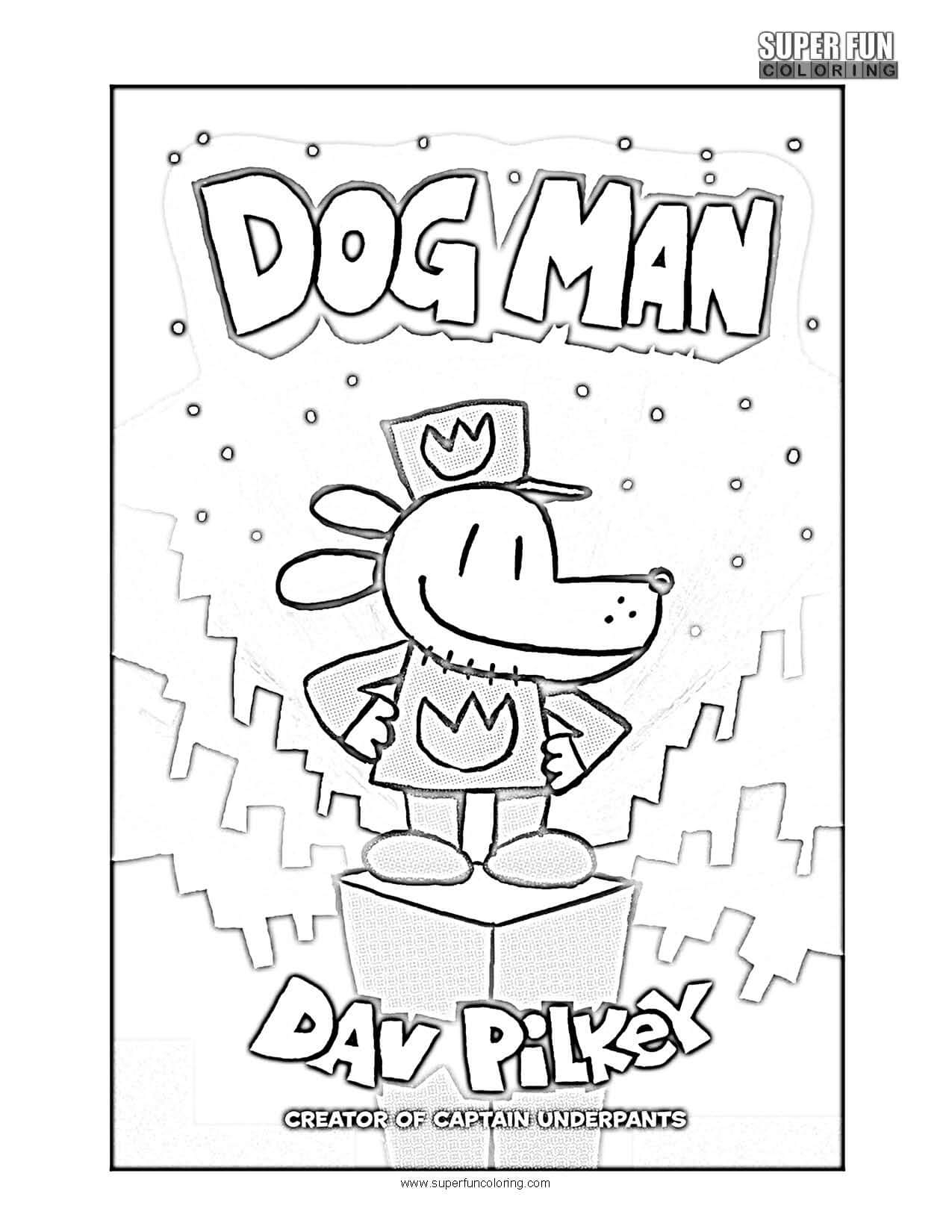 3 Dogman Book Coloring Page Super Fun Coloring