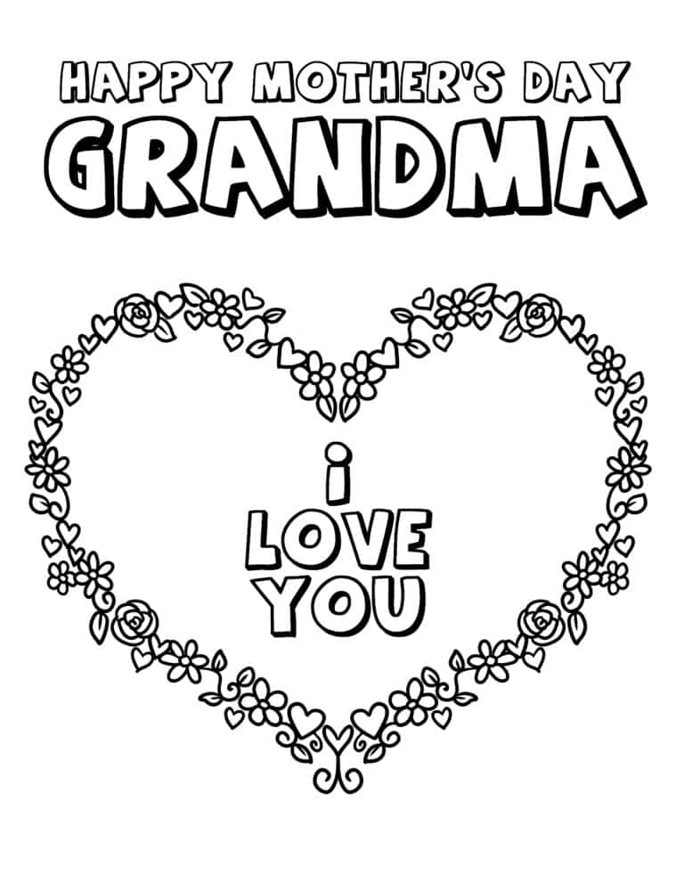 3 quot Happy Mother 39 s Day Grandma quot Coloring Pages Freebie Finding Mom