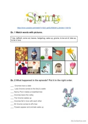 3 Springtime English ESL Worksheets Pdf Doc