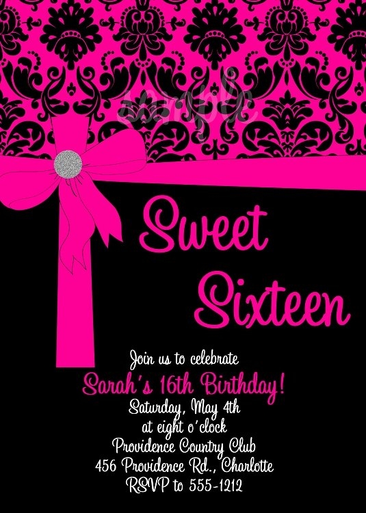 30 16th Birthday Invitation Templates Free Example Document Template