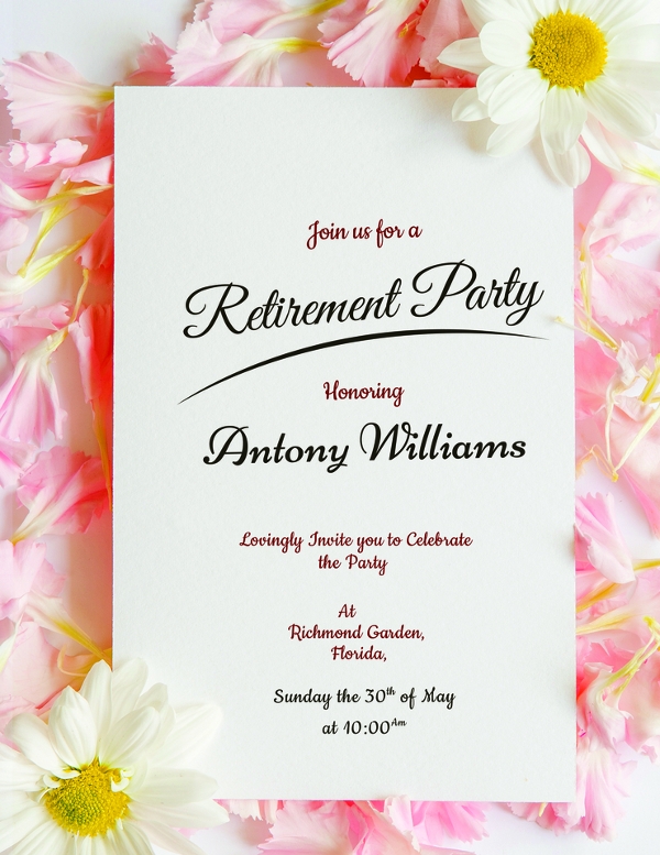 30 Retirement Party Invitation Design Templates PSD AI Vector 