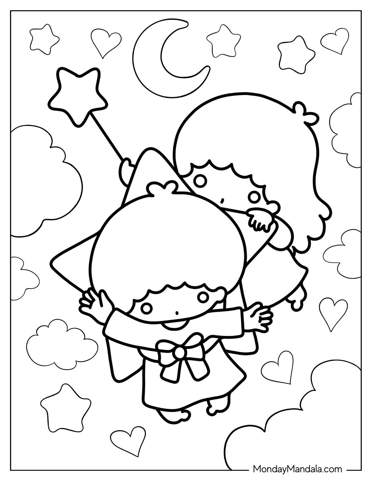 30 Sanrio Coloring Pages Free PDF Printables