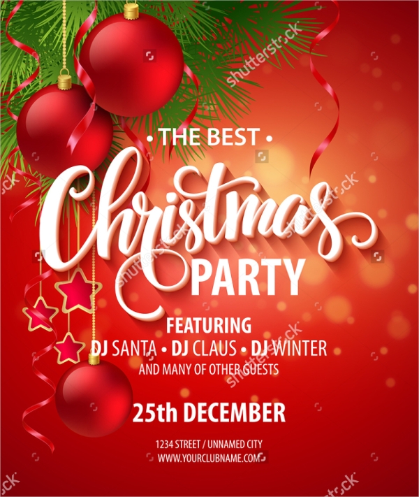 holiday christmas party invitation template