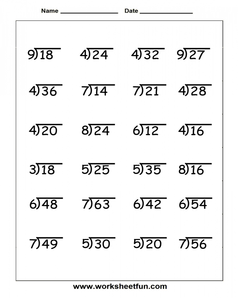 3Rd Grade Division Table Chart On 3 Digit Division Math Worksheets