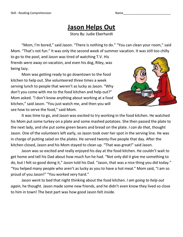 3rd Grade Worksheets Reading Learning Printable