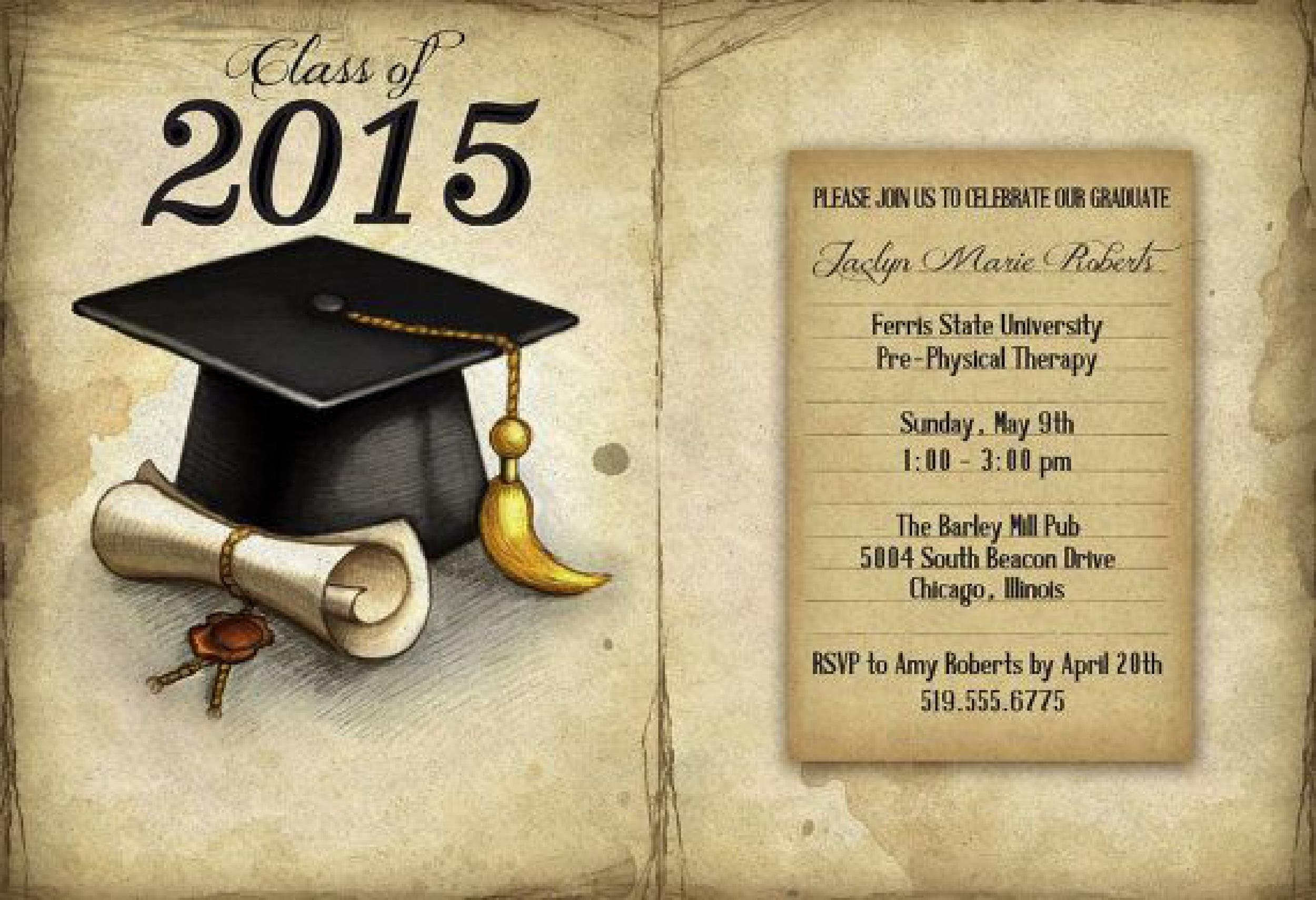graduation party invitation templates free download