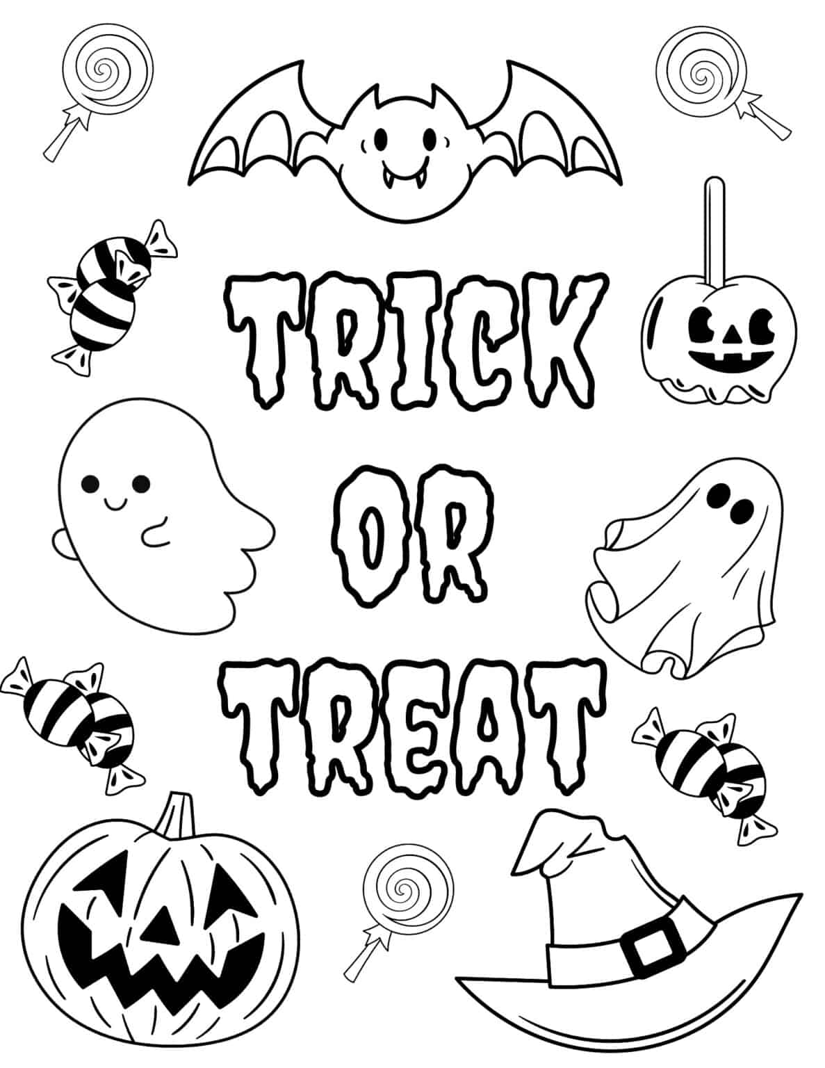 free halloween printables coloring pages