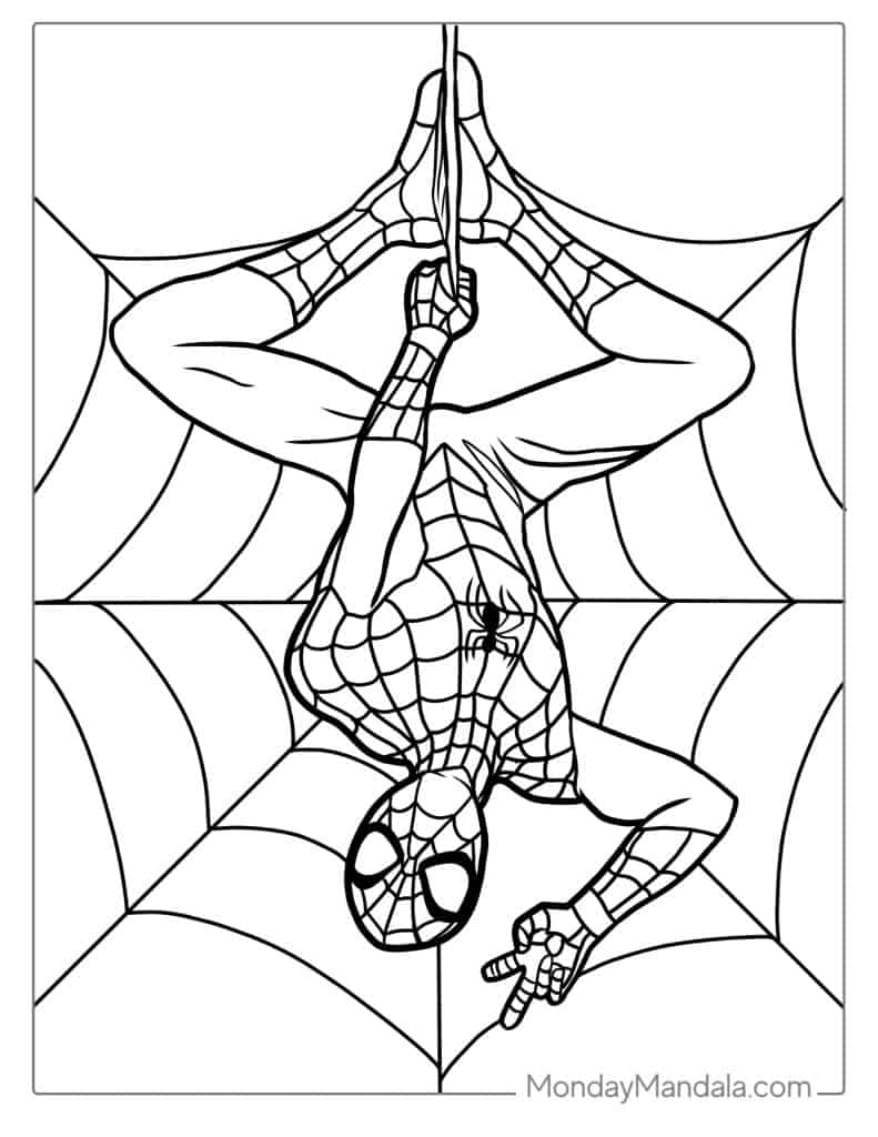 free printable coloring pages of spiderman