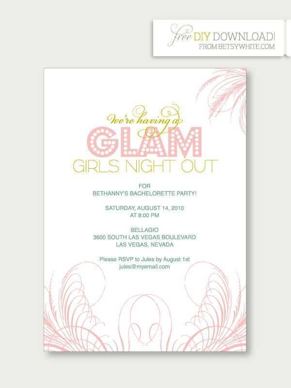 hen party invitation template
