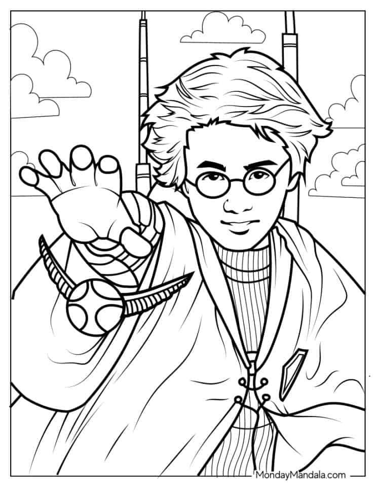 44 Harry Potter Coloring Pages Free PDF Printables 