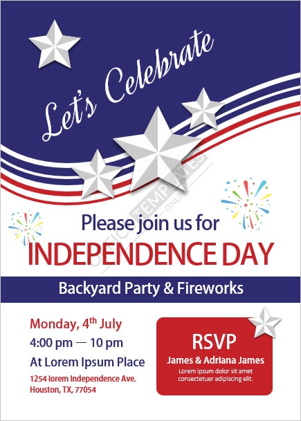 5 Free 4th Of July Invitation Templates In MS Word