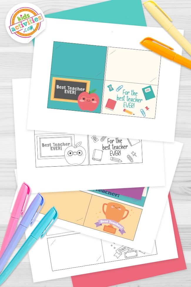 free printable teacher gift card holders
