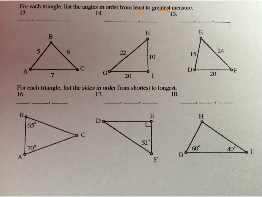 5 The Triangle Inequality Theorem PDF Kuta Software Worksheets 