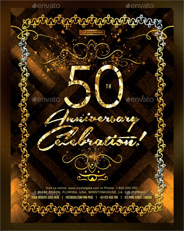 50 50th Birthday Invitation Templates In PSD PDF Illustrator 